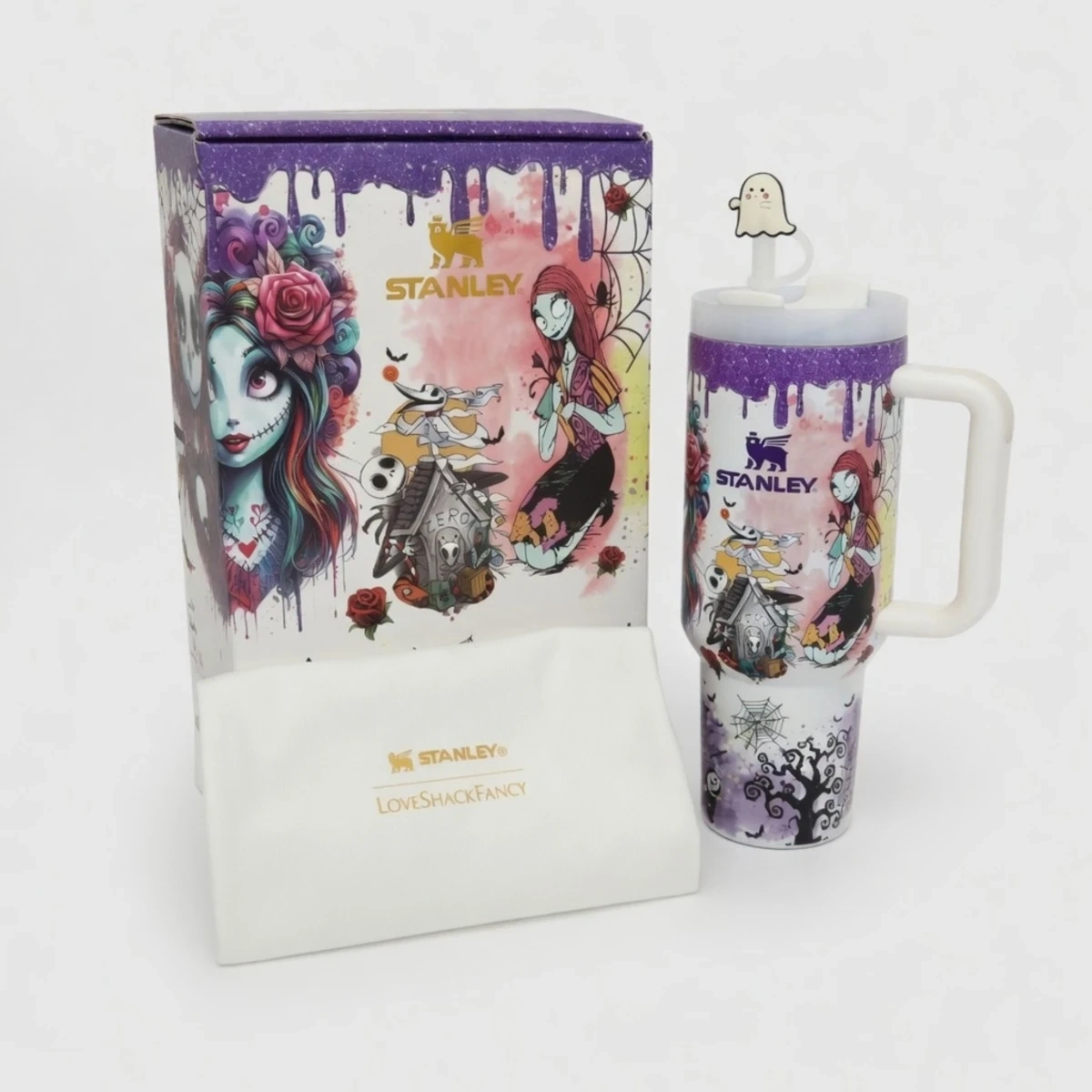 استنلی کادویی LoveShackFancy طرح کابوس کریسمس - The Night Before Christmas، #fbe9e9